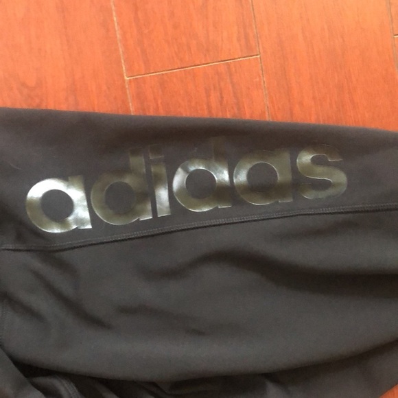 Adidas Climalite Size  M Black 12” Rise Leggings yoga pants - Picture 8 of 15